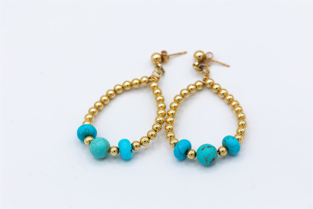 Turquoise Beaded Earrings