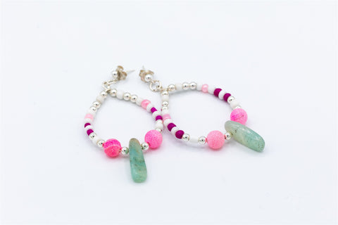 Colourful beaded earrings