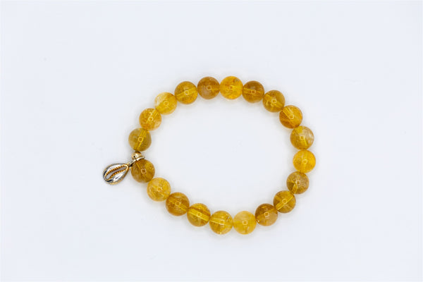 Citrine Bracelet with shell detail