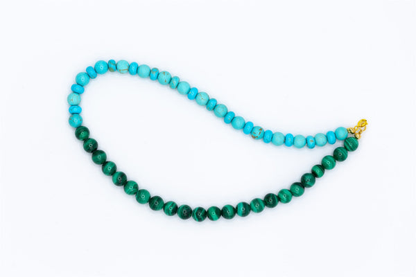 Half and half Malachite and Turquoise