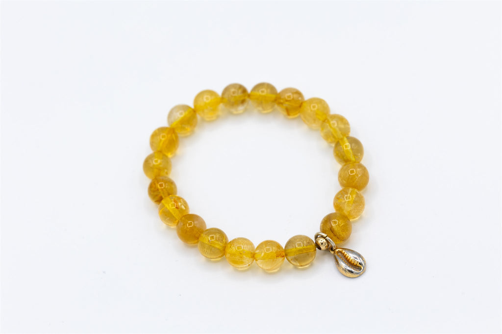 Citrine Bracelet with shell detail